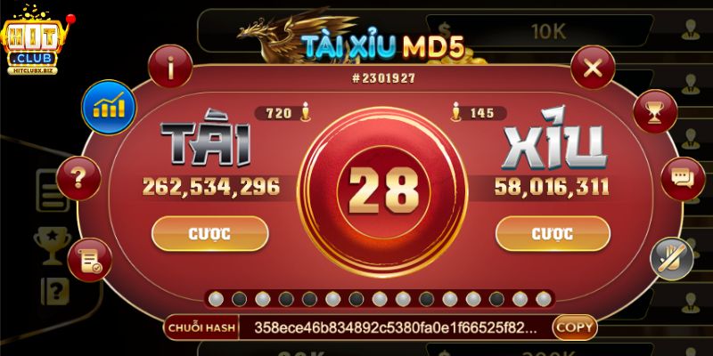 Ưu điểm vượt trội của tài xỉu MD5 hitclub